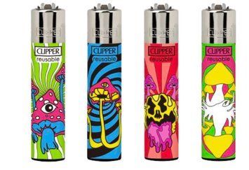 Зажигалка Clipper  Neon Shrooms a85 фото