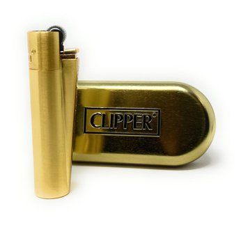 Clipper metal gold Матовая Зажигалка 2005 фото