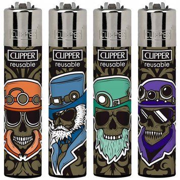 Зажигалка Clipper MARKED SKULLS 3 a157 фото