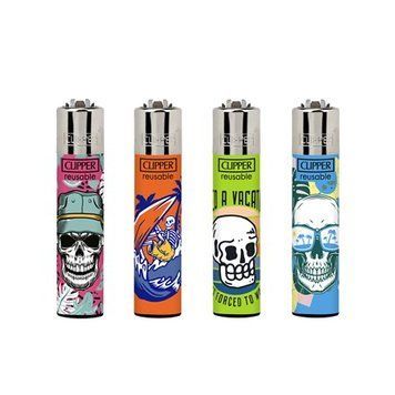 Зажигалка  Clipper Vacay Skulls a58 фото