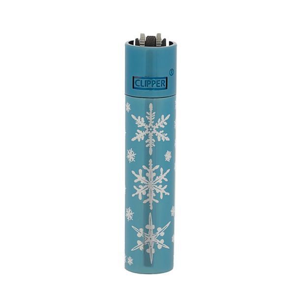 Clipper metal Winter Flakes V1 Silber Blau Зажигалка 2025 фото